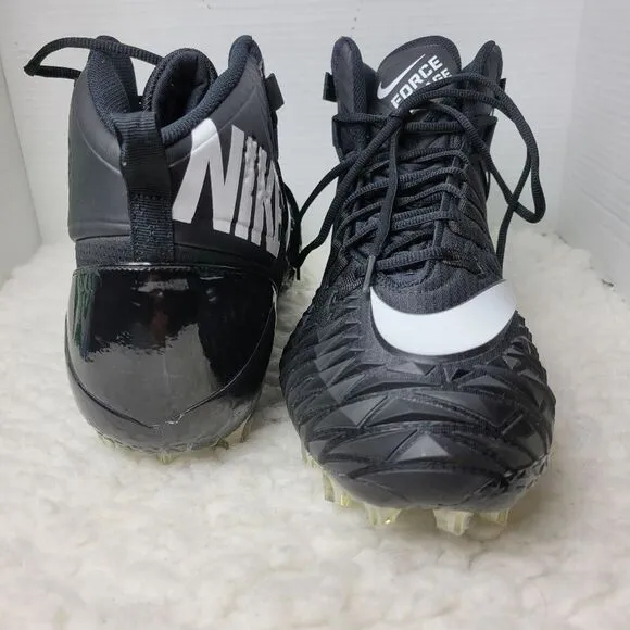 Nike Force Savage Pro Mens HighTop Shoes Size 16 Shark Black Football Cleat 2016