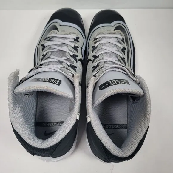 Nike Huarache Men's Gray Black Baseball Cleats 807131-001 US Size 14