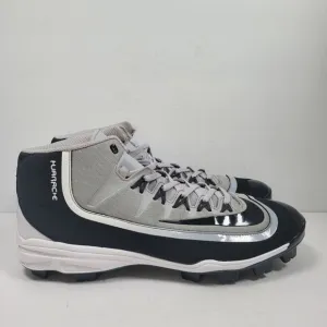 Nike Huarache Men's Gray Black Baseball Cleats 807131-001 US Size 14