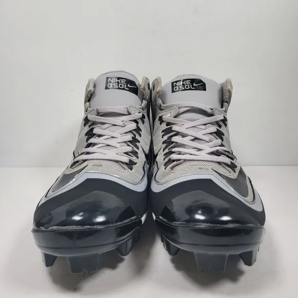 Nike Huarache Men's Gray Black Baseball Cleats 807131-001 US Size 14