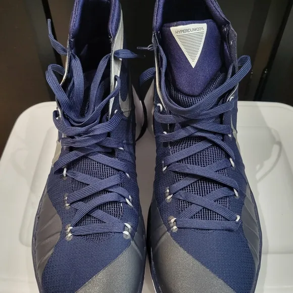 Nike Hyperdunk Men's Blue and Silver Basketball Shoes