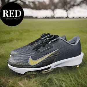 Nike Infinity Tour BOA 2 Black Gray Gold Golf Cleats FN6730-003 - Men's Size 12
