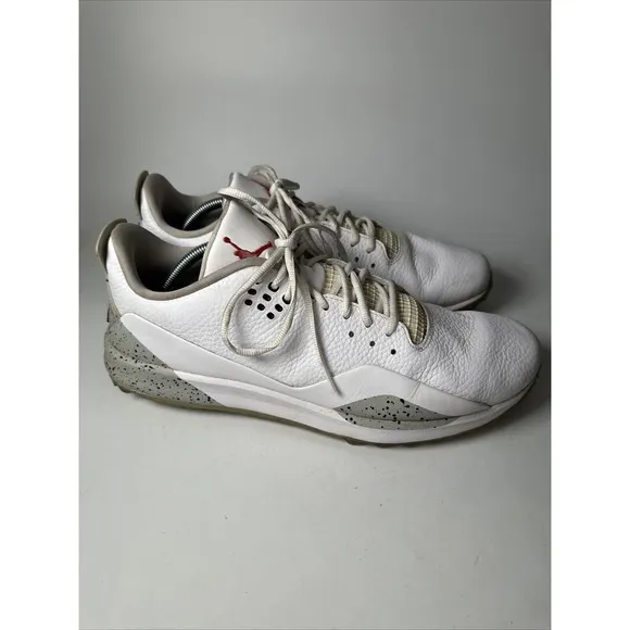 Nike Jordan ADG 3 Golf Shoes White Cement Spikeless CW7242-100 Men Size 13