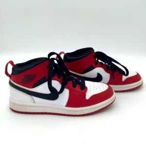 Nike Jordan Kid's Shoes Air 1 Mid PS Chicago 640734-173 White/Gym Red/Black 12c