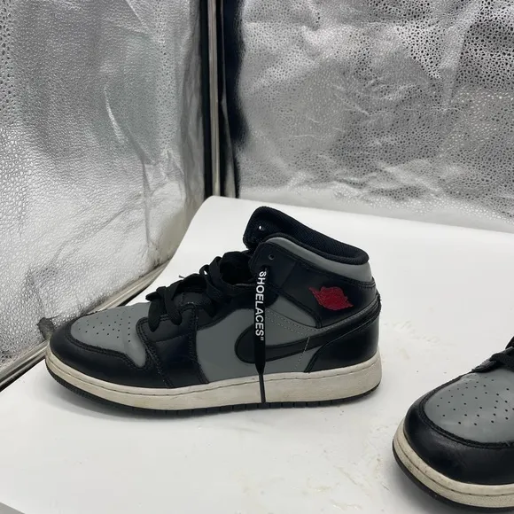 Nike Jordan Youth Air 1 Mid Grey/black 554725-096