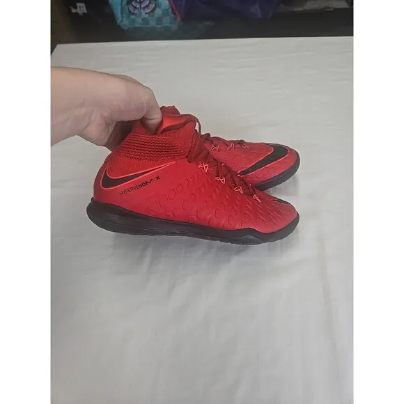 Nike JR Hypervenomx Proximo 2 DF IC Football Shoes Color University Red Black 5Y