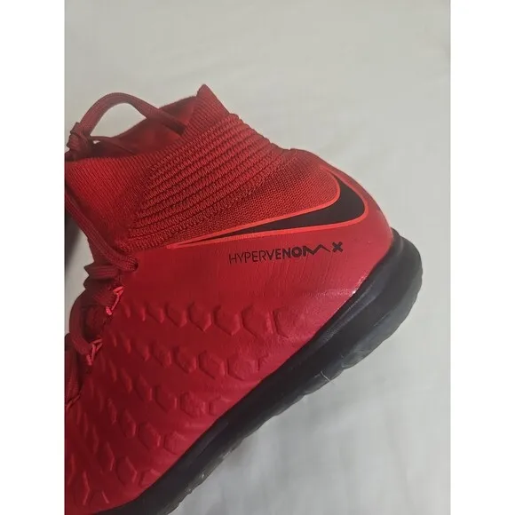 Nike JR Hypervenomx Proximo 2 DF IC Football Shoes Color University Red Black 5Y
