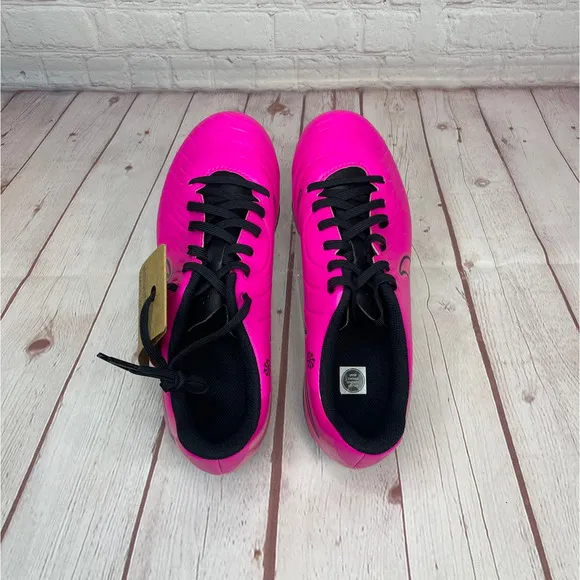 Nike JR Tiempo Legend 10 Club Pink Black Soccer Cleats Youth Sz 5Y (DV4352-600)