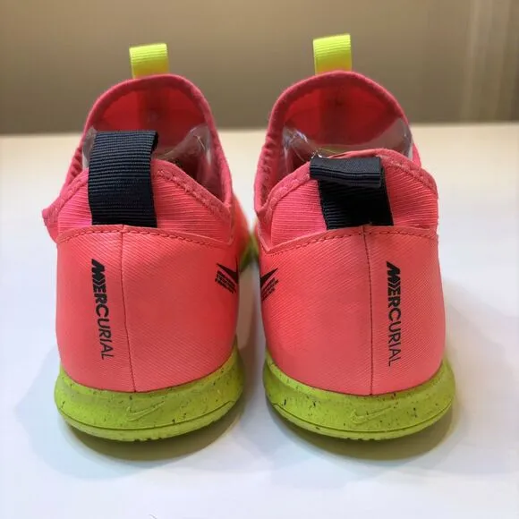 Nike Jr Zoom Vapor 15 Academy IC Neon Pink‎ Soccer Shoes US Size 5.5Y DJ5619-605