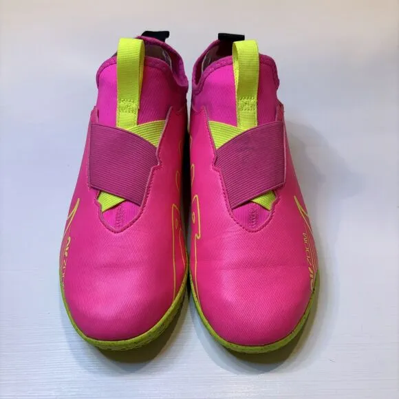 Nike Jr Zoom Vapor 15 Academy IC Neon Pink‎ Soccer Shoes US Size 5.5Y DJ5619-605