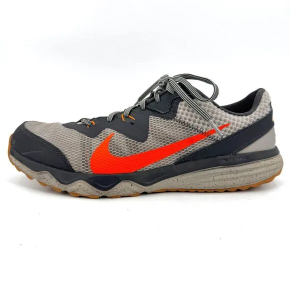 NIKE Juniper Trail Running Shoes Cobblestone Rush Orange Black Gray Size 14
