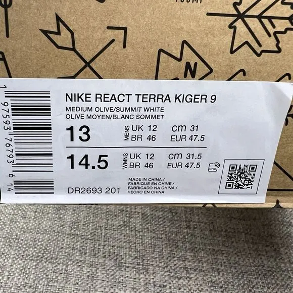 Nike Kiger 9 Trail Running Shoes Medium Olive/Lilac DR2693-201 New Men's Size 13