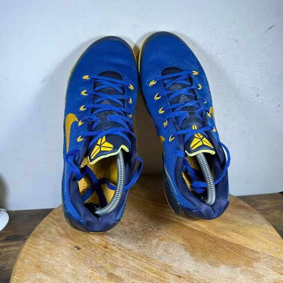 Nike Kobe 9 EM Gym Blue University Gold 2014 Mens Size‎ 10 Shoes 646701-474