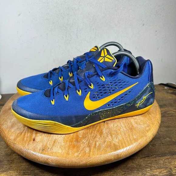 Nike Kobe 9 EM Gym Blue University Gold 2014 Mens Size‎ 10 Shoes 646701-474