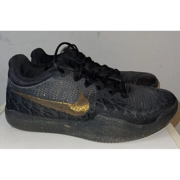 Nike Kobe Mamba Rage Gold Stars Black‎ Sneakers Men's Size 8 US