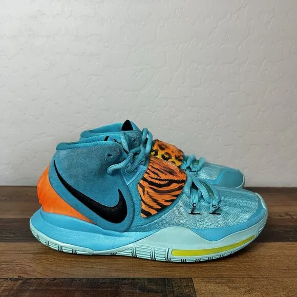 Nike Kyrie 6 Oracle Aqua Sneakers Size Youth 5 (GS) Shoes BQ5599 Basketball Blue
