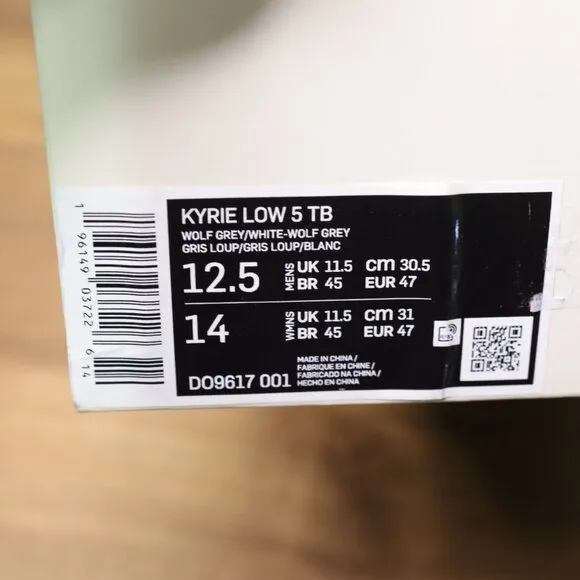 Nike Kyrie Low 5 'Wolf Grey' DO9617-001 Men's 12.5