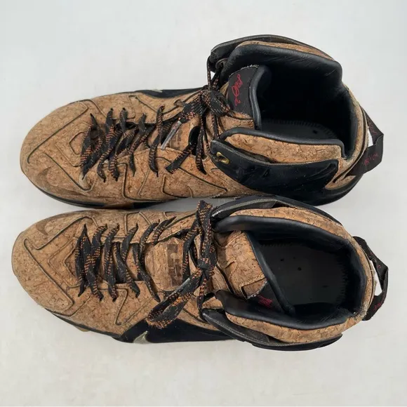 Nike LeBron 12 EXT Cork 2015 Gold Swoosh “King’s Court” Basketball Shoes-Size 10