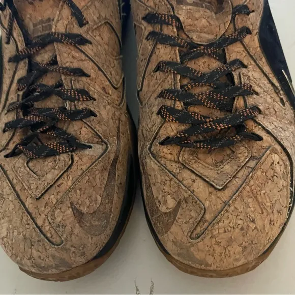 Nike LeBron 12 EXT Cork 2015 Gold Swoosh “King’s Court” Basketball Shoes-Size 10