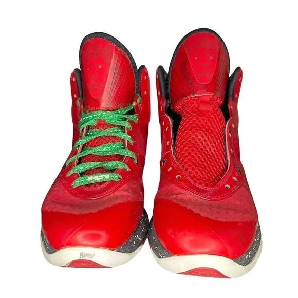 Nike LeBron 8 V/2 Christmas 7Y 431888-600 Red Basketball Kids Sneakers