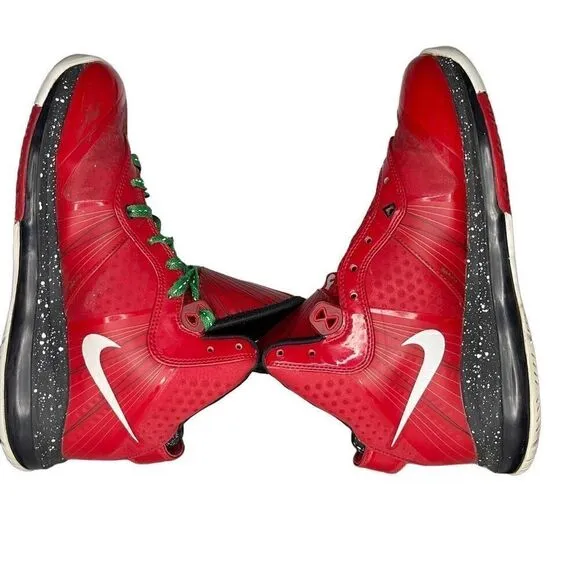 Nike LeBron 8 V/2 Christmas 7Y 431888-600 Red Basketball Kids Sneakers
