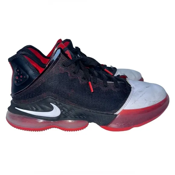 Nike LeBron XIX 19 Low Bred DH1270-001 Black Red Basketball Shoes Men’s- Size 12