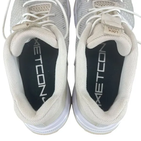 Nike | Men 9 | Metcon 8 Natural/White/Gray Lock Laces Gym Sneakers‎ Shoes