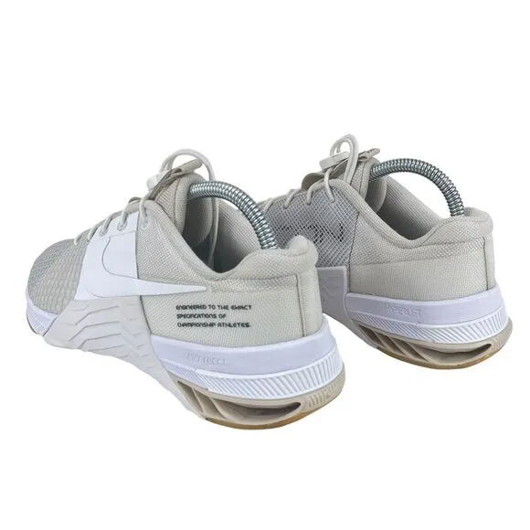 Nike | Men 9 | Metcon 8 Natural/White/Gray Lock Laces Gym Sneakers‎ Shoes