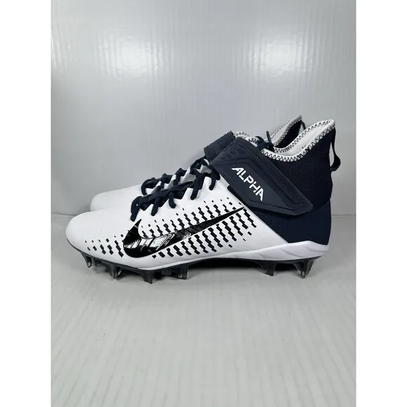 Nike Men’s 12 Alpha Menace Pro 2 MID Football Cleats BV3945-102 Navy White