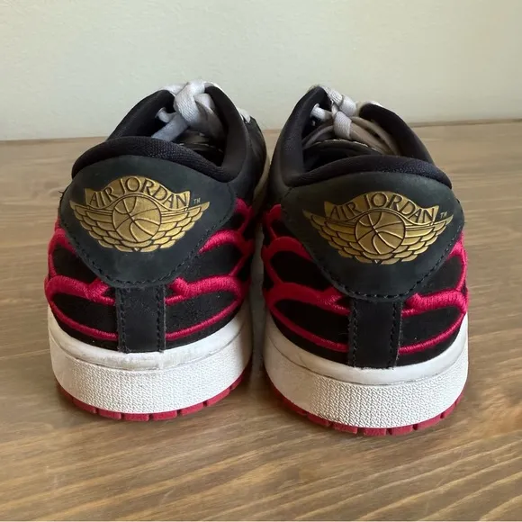 Nike‎ Men’s 8.5 Black Red Air Jordan 1 Centre Court Sneakers Tennis Shoes