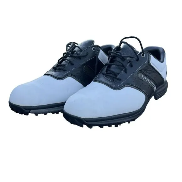 Nike Men's Air Tour Saddle II White/ Silver/ Black Golf Shoes Size US 11.5