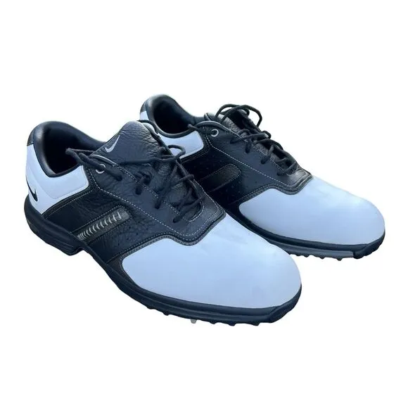 Nike Men's Air Tour Saddle II White/ Silver/ Black Golf Shoes Size US 11.5