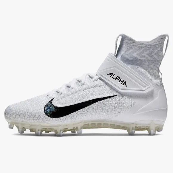 Nike Men’s Alpha Menace Elite 2 Football Shoes White/Black Size 11.5