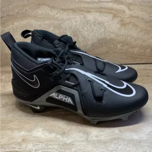 Nike Men's Alpha Menace Pro 3 Football Cleats Black Grey CT6649-010