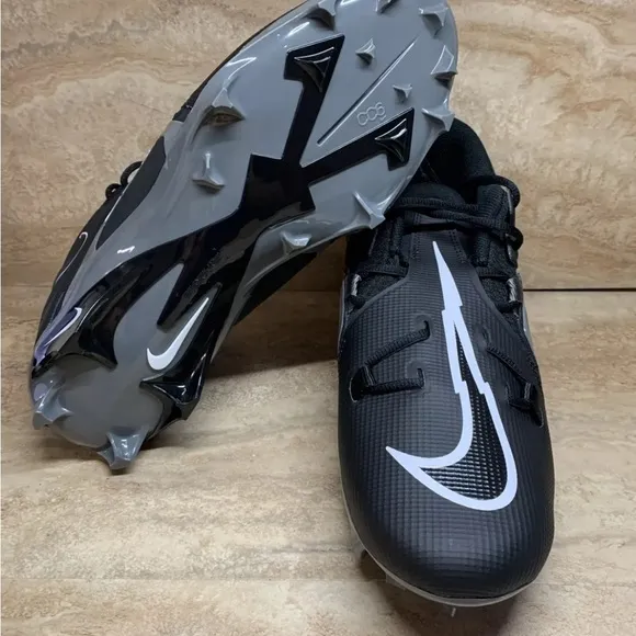 Nike Men's Alpha Menace Pro 3 Football Cleats Black Grey CT6649-010