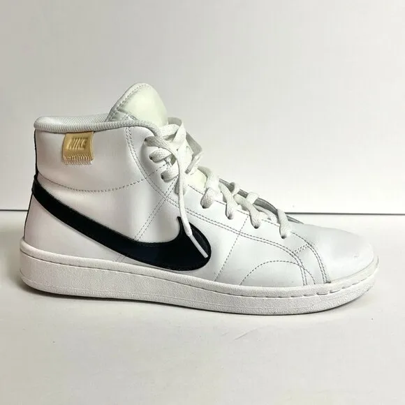 Nike Men’s Court Royale 2 Mid White Sneakers, Size 9M