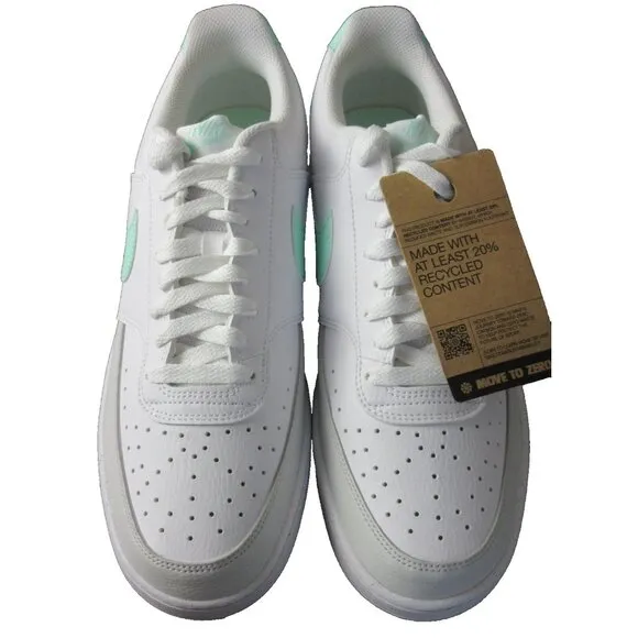 Nike Men's Court Vision Lo NN Leather Shoes White Mint Green Sizes NIB