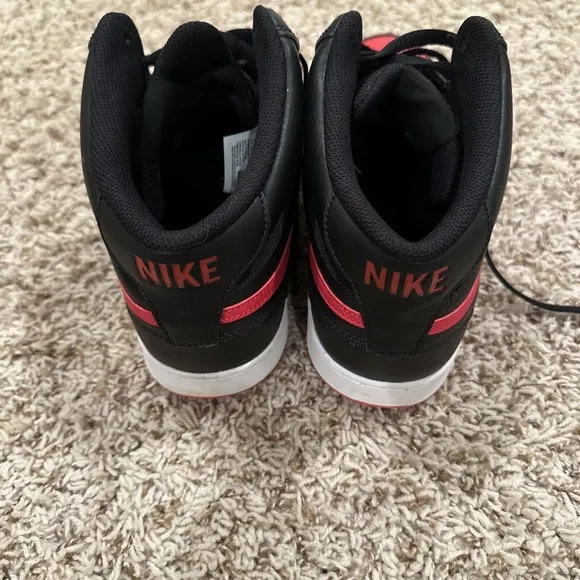 Nike Mens Court Vision Mid Bred Basketball Shoes US Size 12 Black/Red DM8682-001