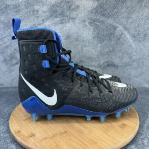 Nike Mens Force Savage Elite TD Size 11.5 Black Blue Football Cleats Shoes