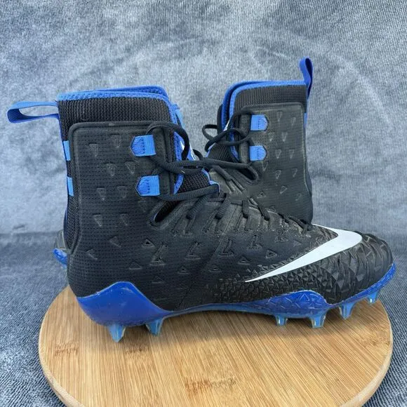 Nike Mens Force Savage Elite TD Size 11.5 Black Blue Football Cleats Shoes