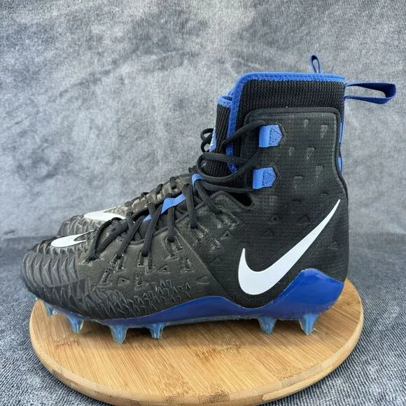 Nike Mens Force Savage Elite TD Size 11.5 Black Blue Football Cleats Shoes