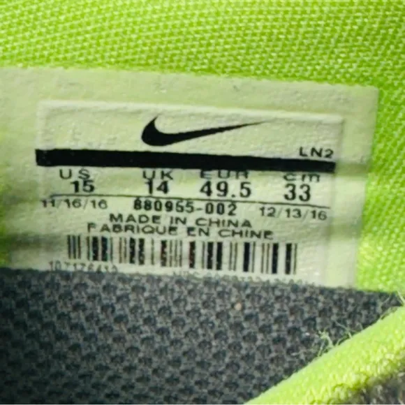 Nike Men's Gray and Black Golf Shoes Men’s Size 15