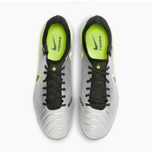 Nike Men's Silver and Black Soccer Cleats