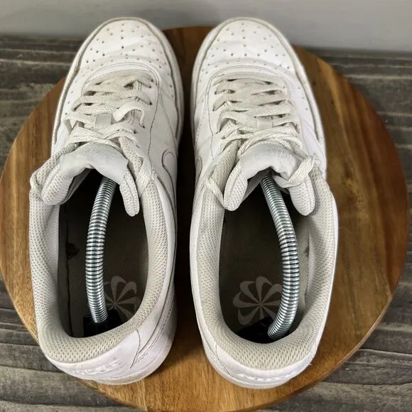 Nike Men's Size 10.5 Court Vision Low Triple White Sneakers Shoes CD5463-100