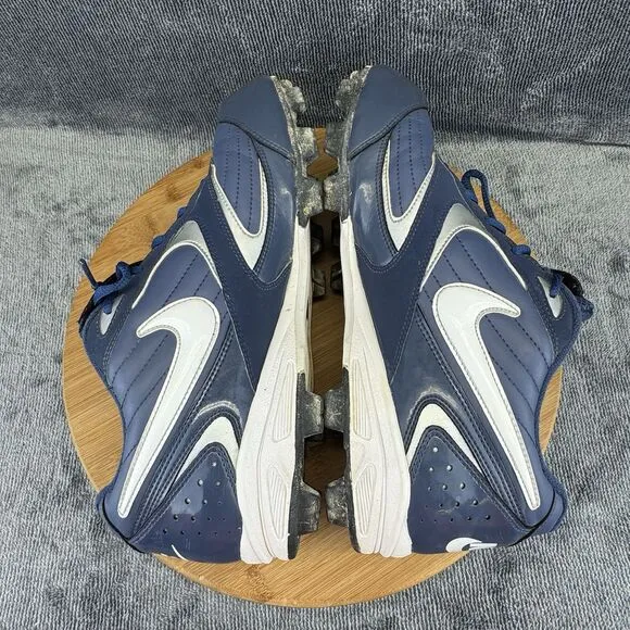 Nike Mens Soccer Size 10.5 Shoes Blue White Pitch Tongue Cover Boots 317087-411