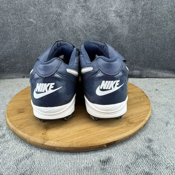 Nike Mens Soccer Size 10.5 Shoes Blue White Pitch Tongue Cover Boots 317087-411