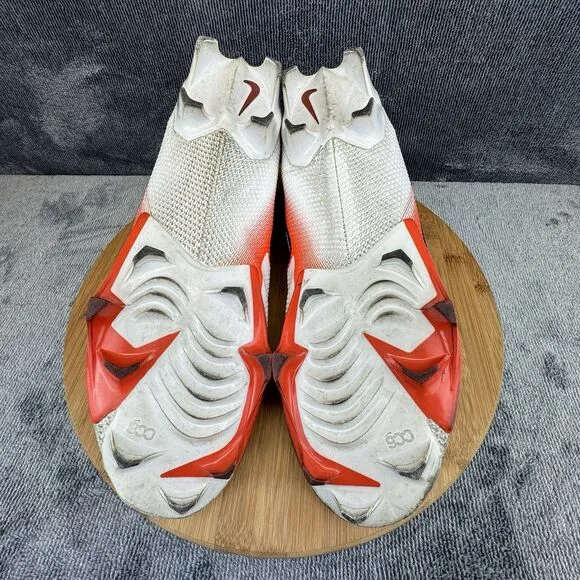 Nike Mens Vapor Edge Pro 360 CC6 Size 10.5 Cleats White Orange Football Sneakers