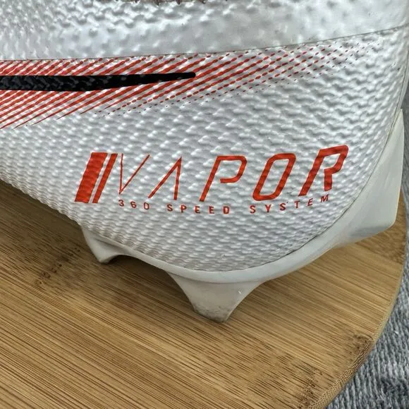 Nike Mens Vapor Edge Pro 360 CC6 Size 10.5 Cleats White Orange Football Sneakers