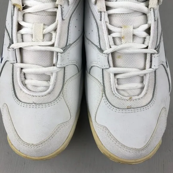 Nike Mens VTG Size 9 Air Supreme Court White Leather Lace-Up Sneakers 840048-143