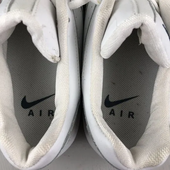 Nike Mens VTG Size 9 Air Supreme Court White Leather Lace-Up Sneakers 840048-143